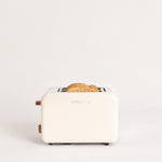 Pack grille-pain + bouilloire de style rétro - blanc - 28,5x18,5x18,5x16 cm