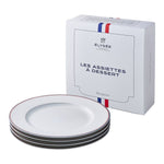 Coffret 4 assiettes à dessert république française 22 cm