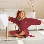 Peignoir enfant à capuche brodé 100% coton, red rouge HARRY POTTER