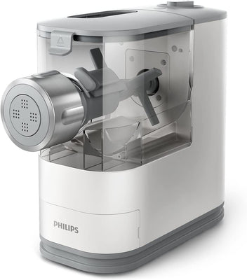 Philips Machine à Pâtes - Entièrement Automatique, Pesée Automatique, 4 Disques de Mise en Forme, Blanc/Crépuscule (HR2345/19)