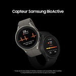 Samsung Galaxy Watch5 Pro Montre connectée Intelligente, suivi de la santé, montre sport, batterie longue durée, Bluetooth, 45mm, Titanium, Extension garantie 1 an [Exclu Amazon] – Version FR