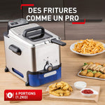 Tefal Oleo Clean Friteuse semi-professionnelle 3,5 L, 2300 W, Jusqu'à 6 pers, Filtration automatique de l'huile, Minuteur digital, Hublot de contrôle, Thermostat, Boite de stockage d'huile FR804015