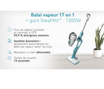 Black Decker Balai vapeur 17 en 1 + gant SteaMitt™ - 1300W