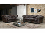 Canapé Chesterfield Brenton 100% cuir de buffle