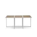 Ensemble repas je jardin 6 personnes - Table 160x110 cm - Aluminium et polywood - CUBO BOCARNEA