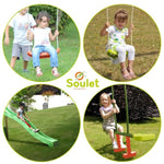 SOULET - Aire de jeux pour enfant avec portique et bac à sable - HAPPY Slide 150